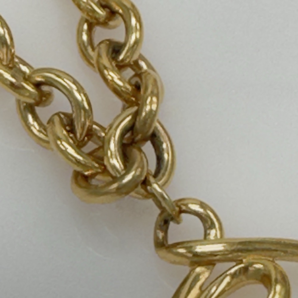 Vintage Givenchy Necklace Long Gold Tone Chain "G" Pendant Runway Modernist 70s - Picture 12 of 16